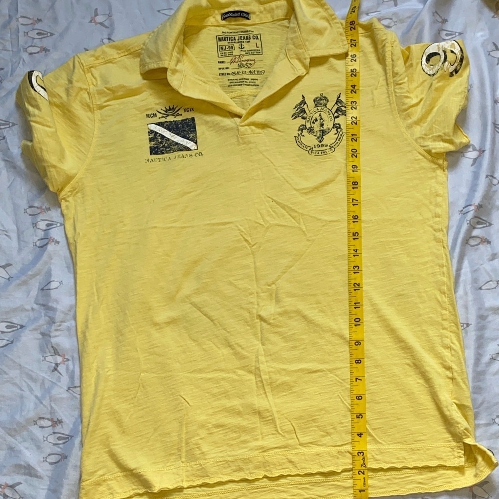 Nautica Men's Polo in Vibrant Yellow - Picture 3 of 15